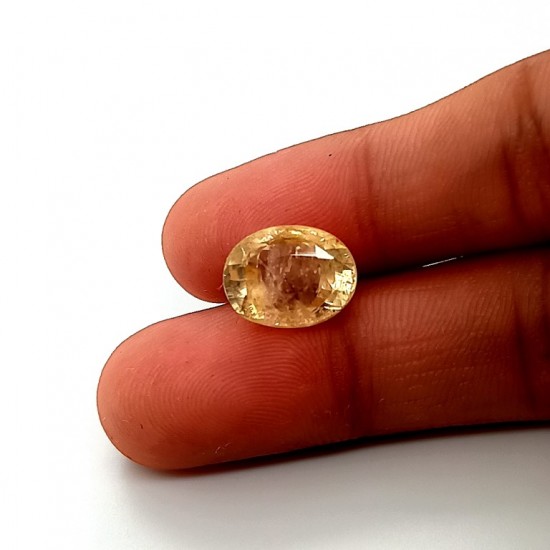 Yellow Sapphire (Pukhraj) 7.40 Ct Lab Tested